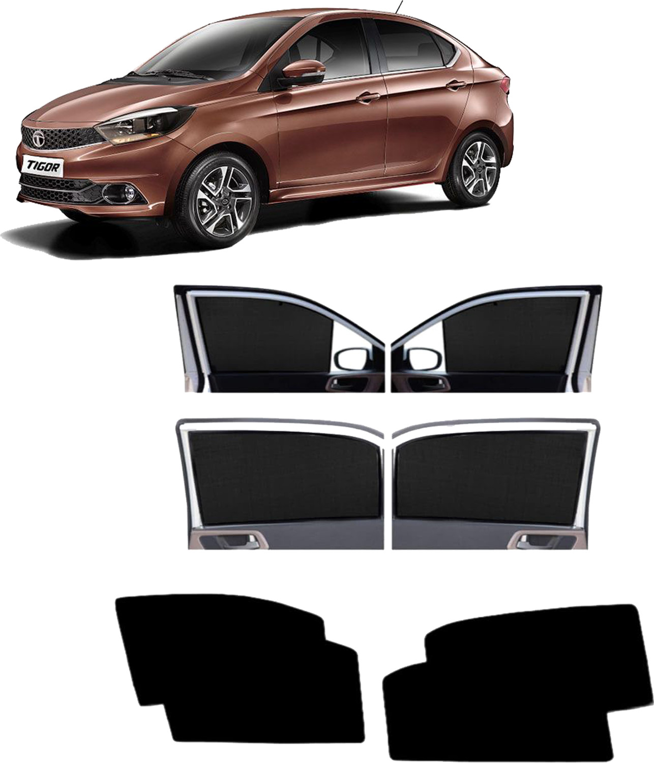 Dreamrow Side Window Sun Shade For Tata Tigor 1