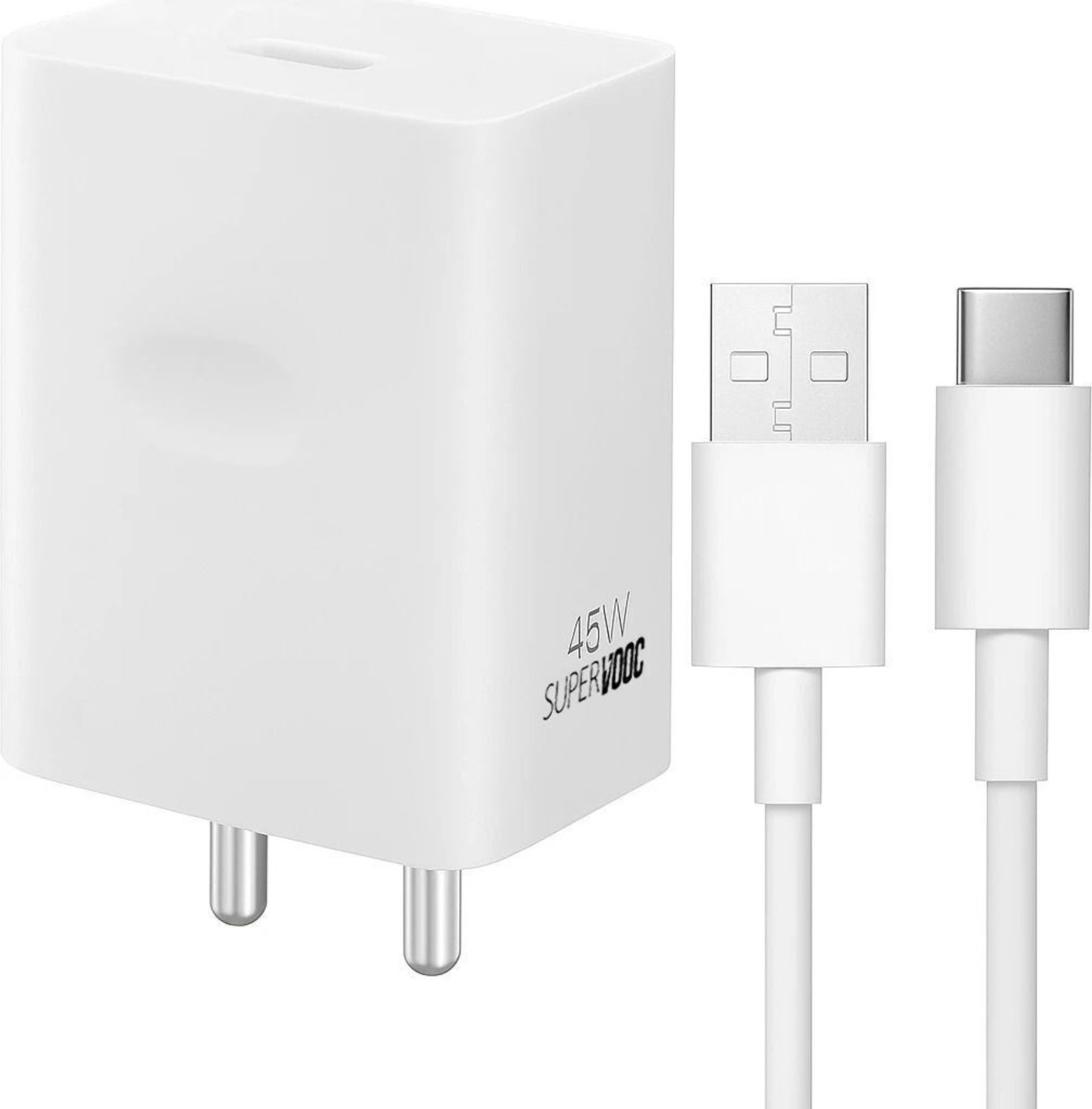Sulania 45 W Supervooc 5 A Wall Charger For Mobile With Detachable Cable 1