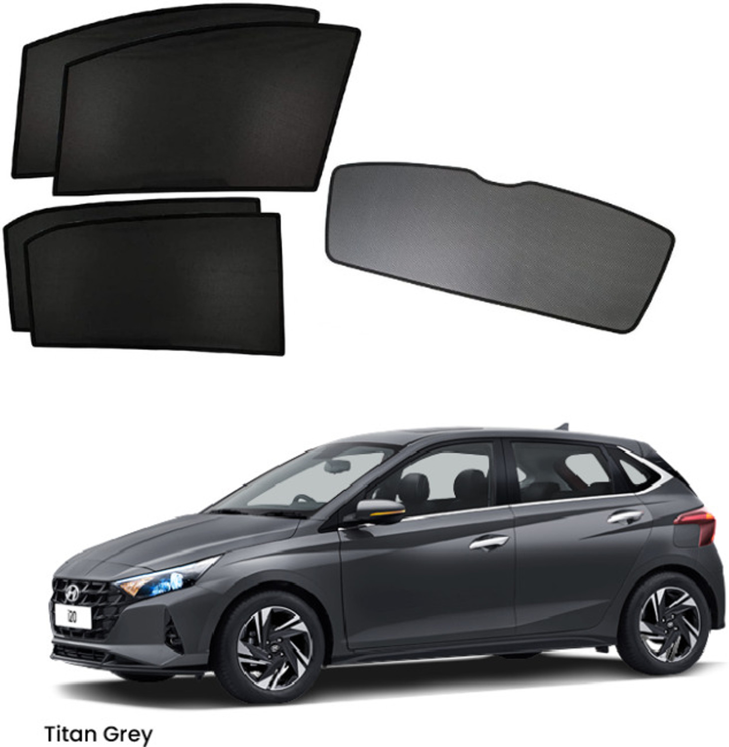 Top Vechile Rear Window, Side Window Sun Shade For Hyundai I20 13