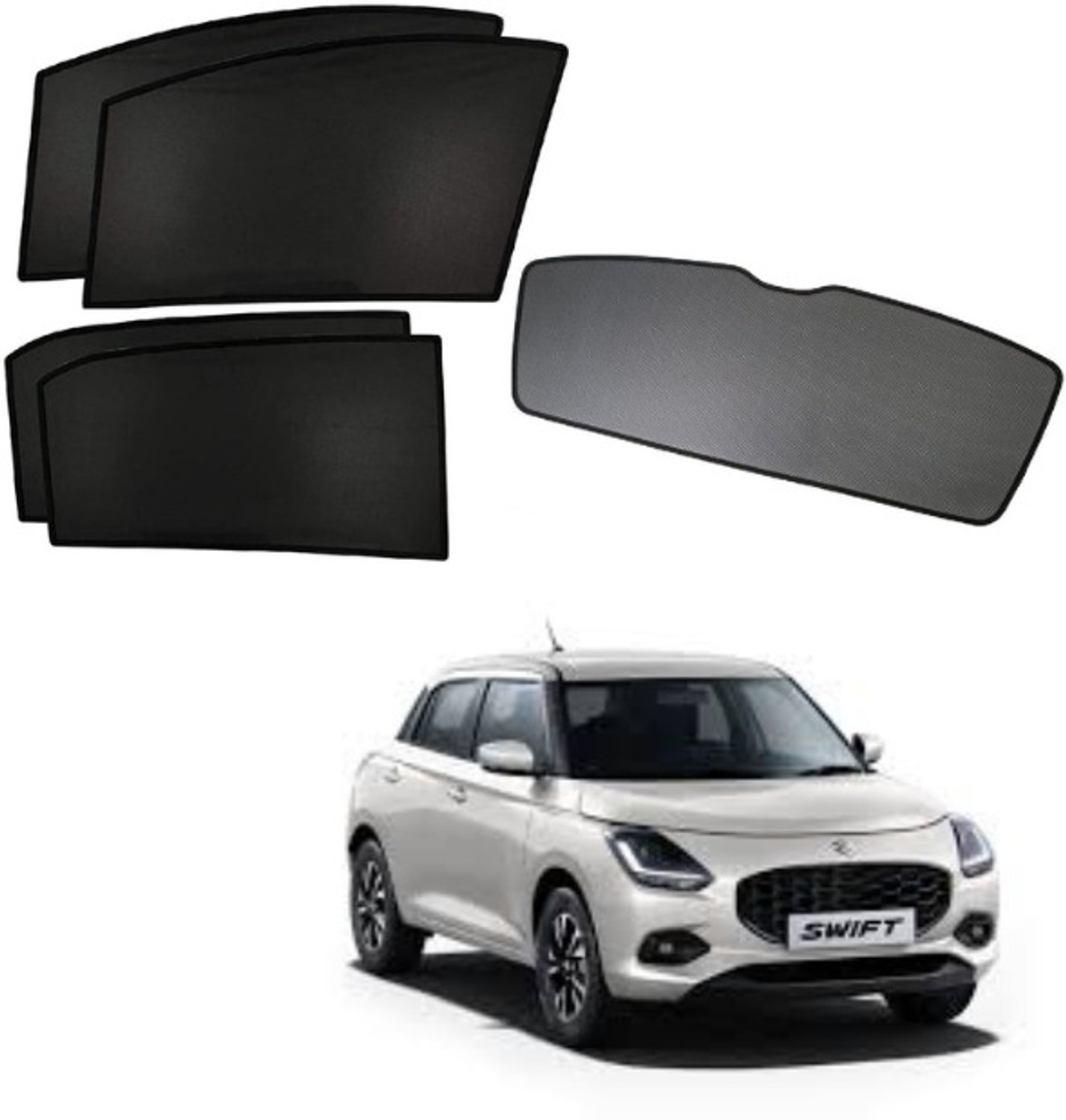 Top Vechile Rear Window, Side Window Sun Shade For Maruti Suzuki New Swift 3