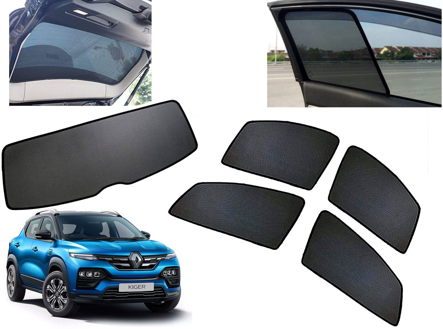 Auto Pearl Side Window, Rear Window Sun Shade For Renault Kiger 1