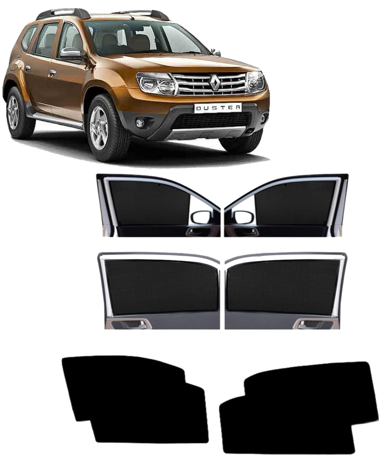 Dreamrow Side Window Sun Shade For Renault Duster 3