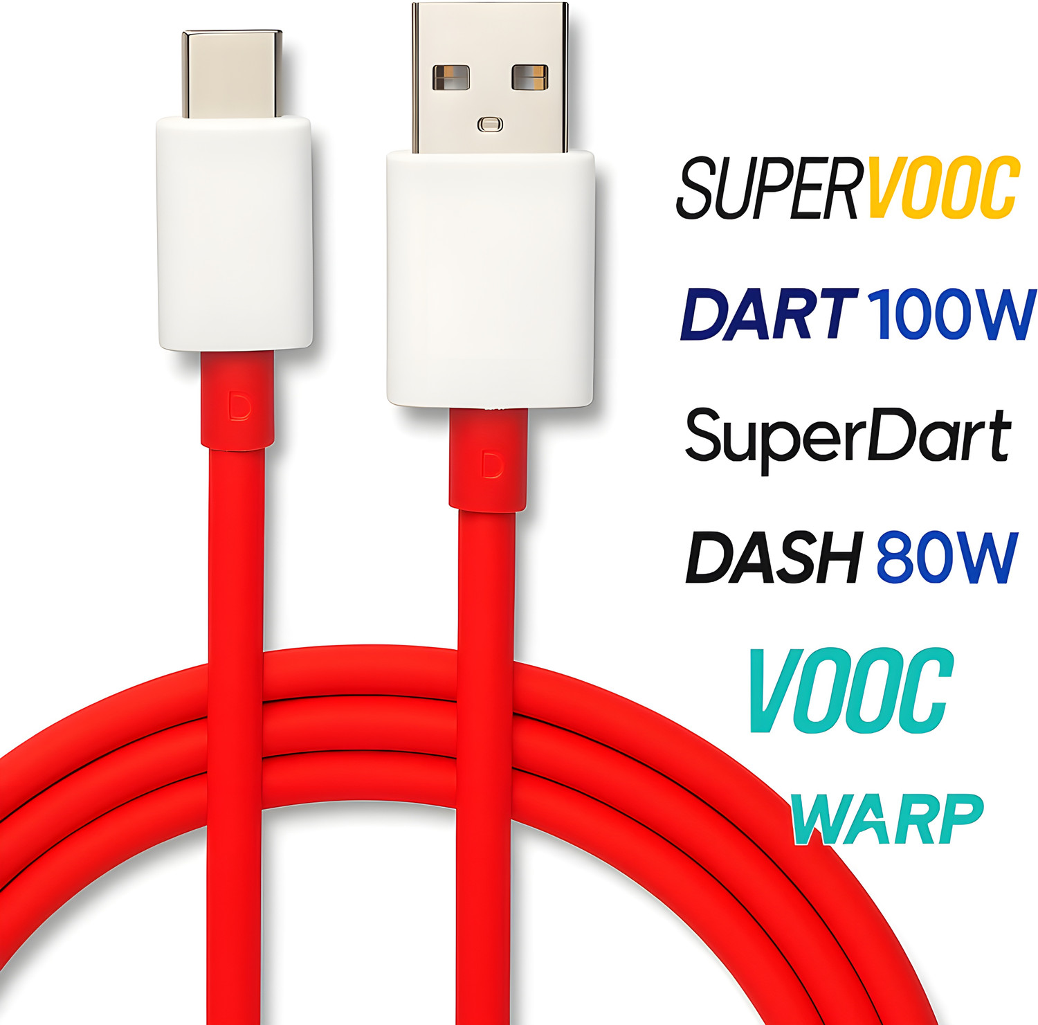 Ultradart Usb Type C Cable 8 A 0.99 M Oem 65W-10W/6.5A Vooc/War/Supervooc/Superdart Charger Cable 1
