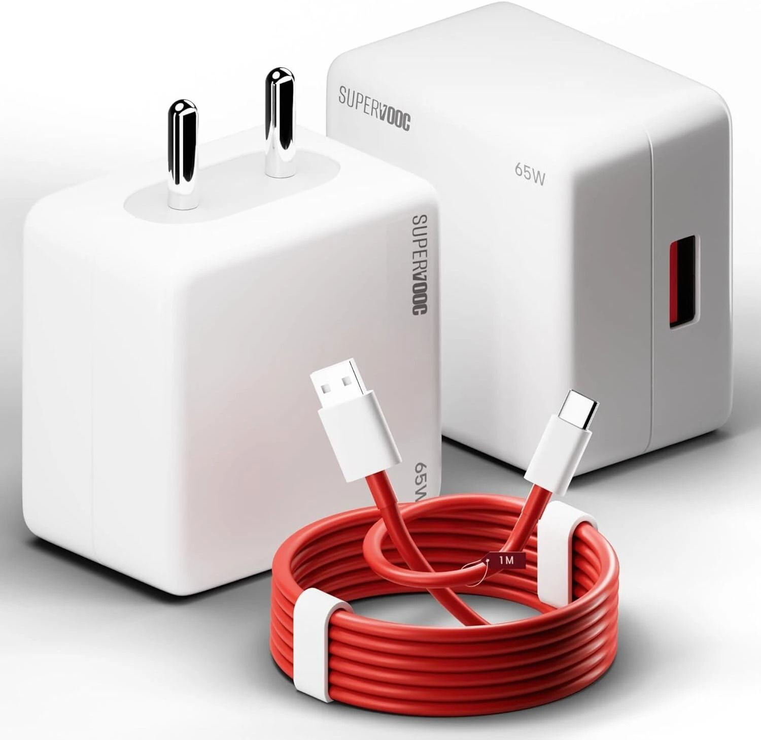 Mak 65 W Supervooc 3.1 A Wall Charger For Mobile With Detachable Cable 1