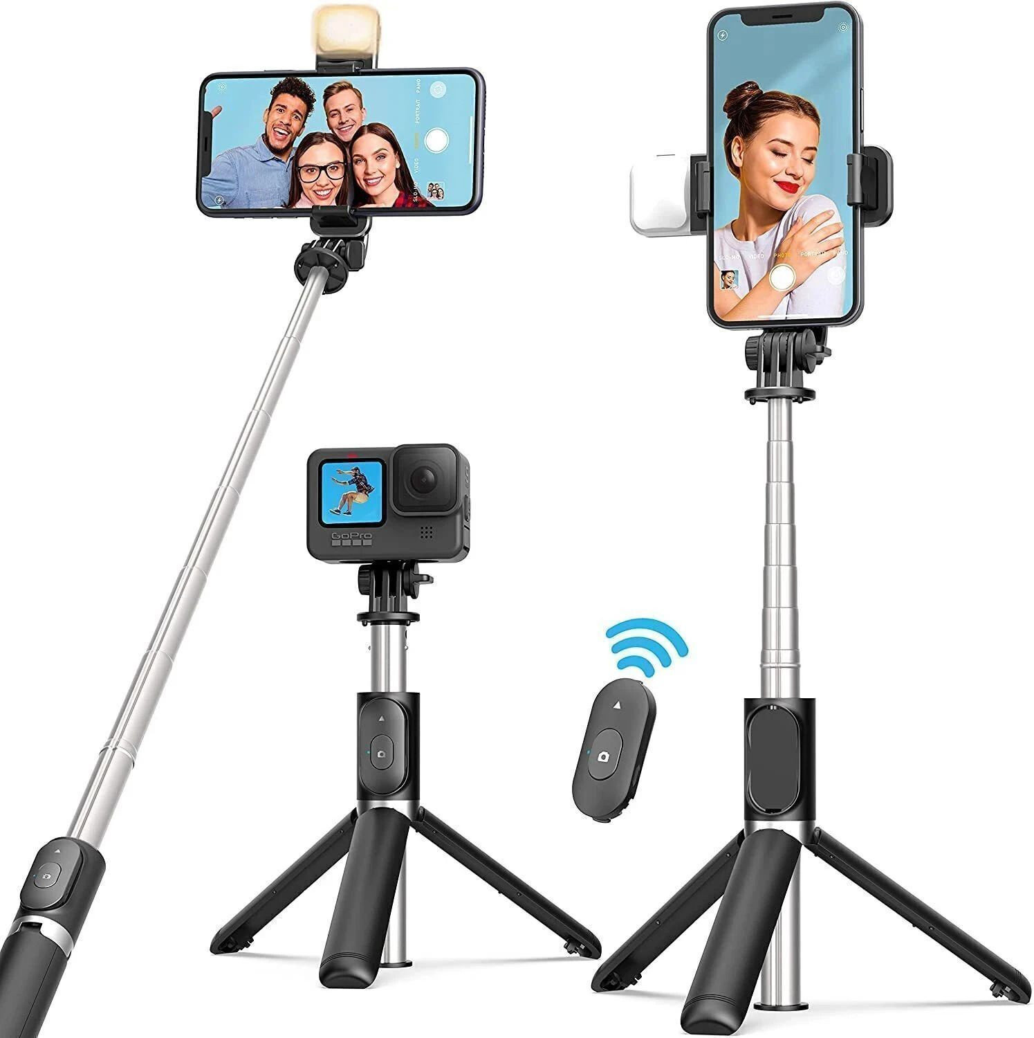Daumi Selfie Stick R1S Bluetooth (Black, Remote Included) Bluetooth Selfie Stick 1