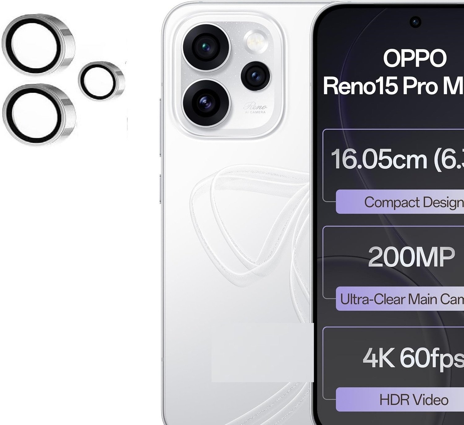 Welldesign Camera Lens Protector For Oppo Reno15 Pro Mini 5G, Oppo Reno 15 Pro Mini 5G 17