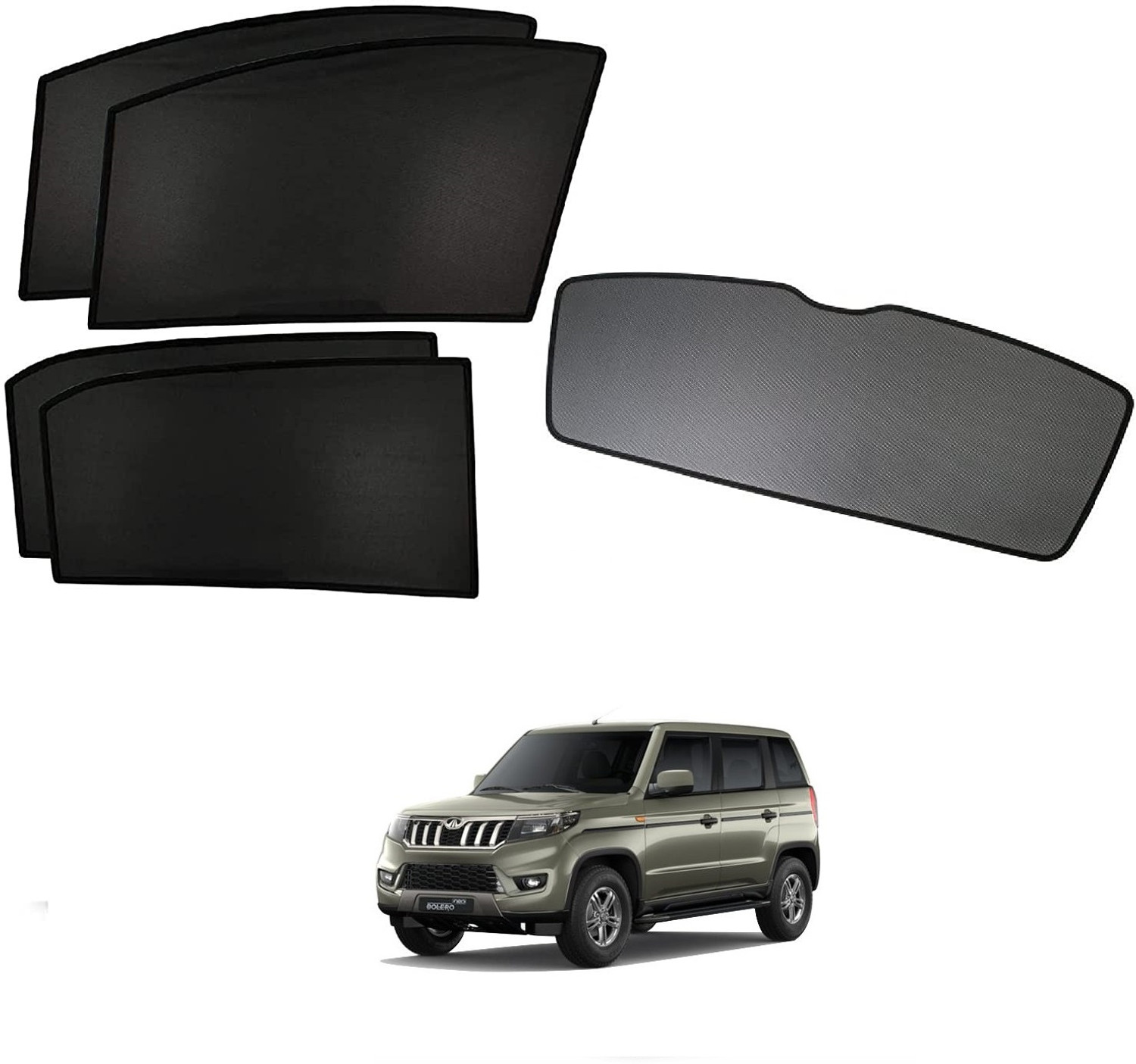 Kozdiko Side Window, Rear Window Sun Shade For Mahindra Bolero Neo 3