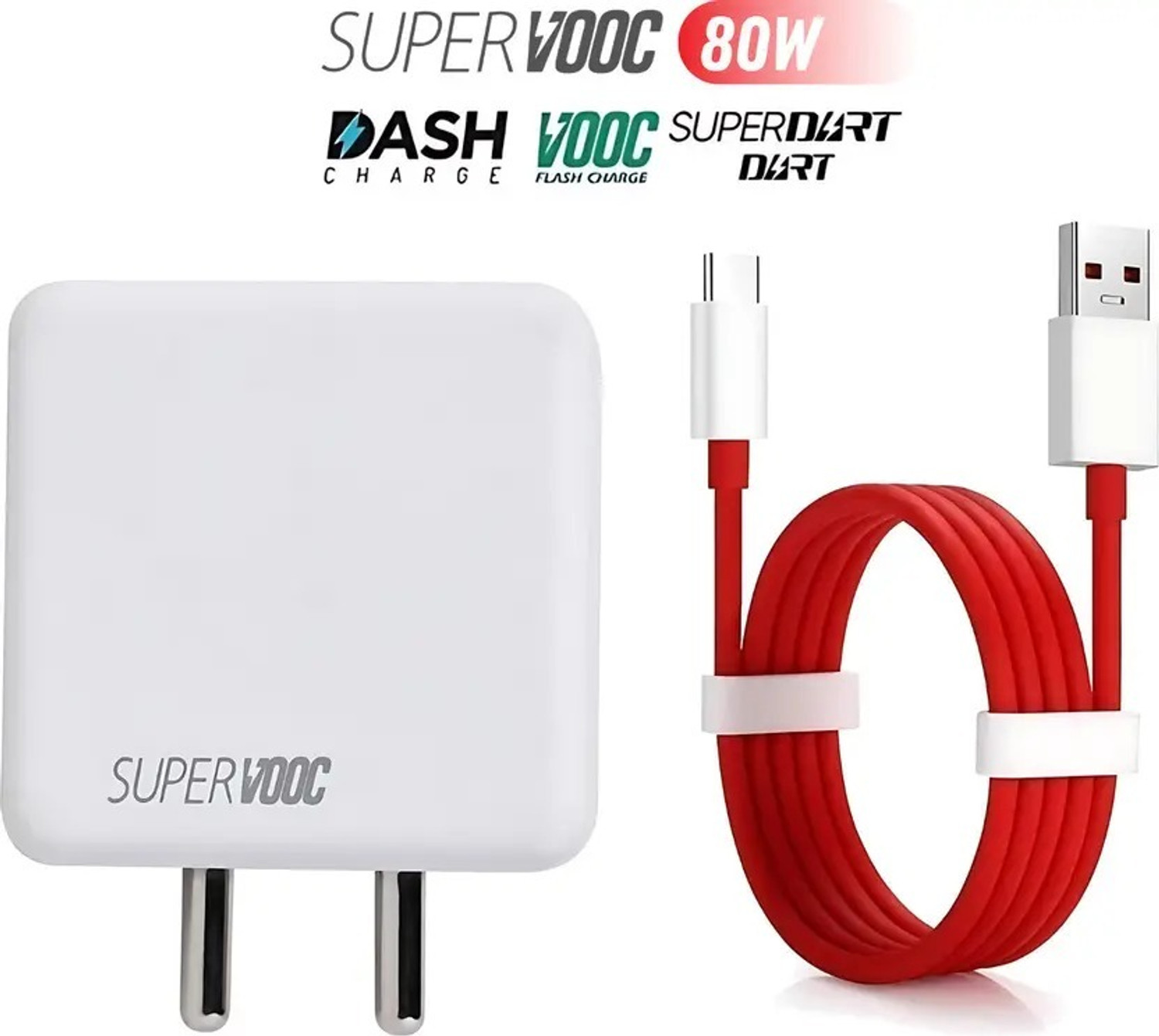 Pandaco 80 W Supervooc 7.3 A Wall Charger For Mobile With Detachable Cable 7