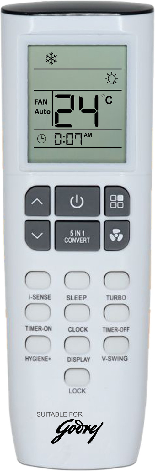 Xeovox Ac 259 Eon Inverter Split / Window 1.5 Ton Ac Godrej Remote Controller 1