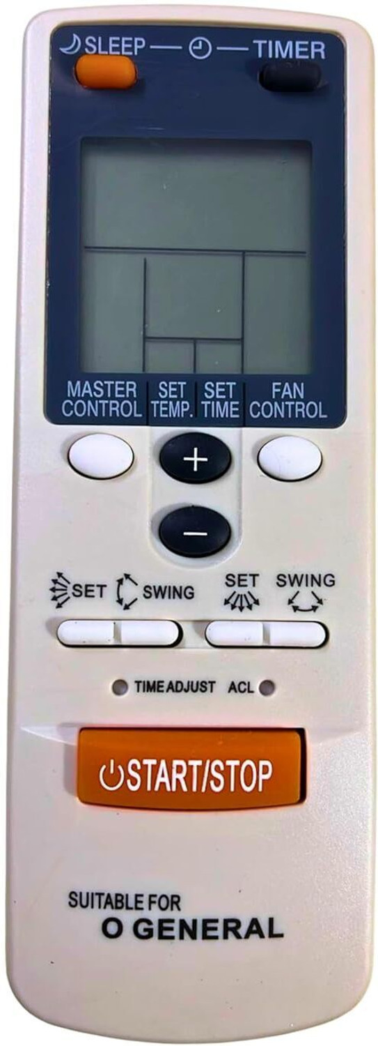 Tech Vibes O General Ac Model No :- Ar-Jw2 Ac Remote Compatible With O General Split/Window Ac Remote Control [Ac-47] O General Ac Remote Controller 1