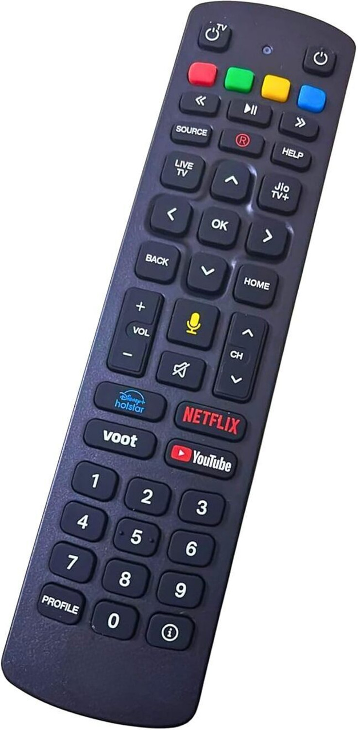 Hybite Bluetooth Remote Control Compatible For Settop Box With Voice Function (Please Match The Image With Your Old Remote) Jio Remote Controller 3