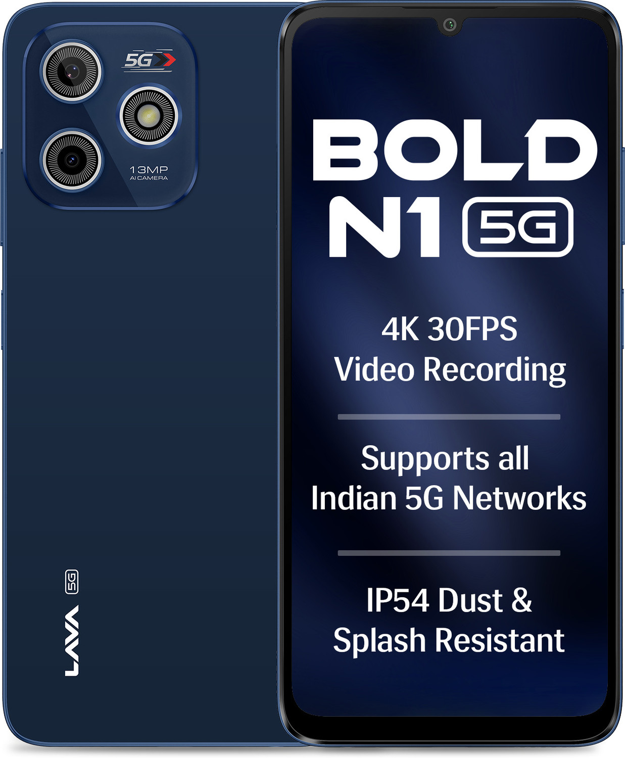 Lava Bold N1 5G (Royal Blue, 64 Gb) 1