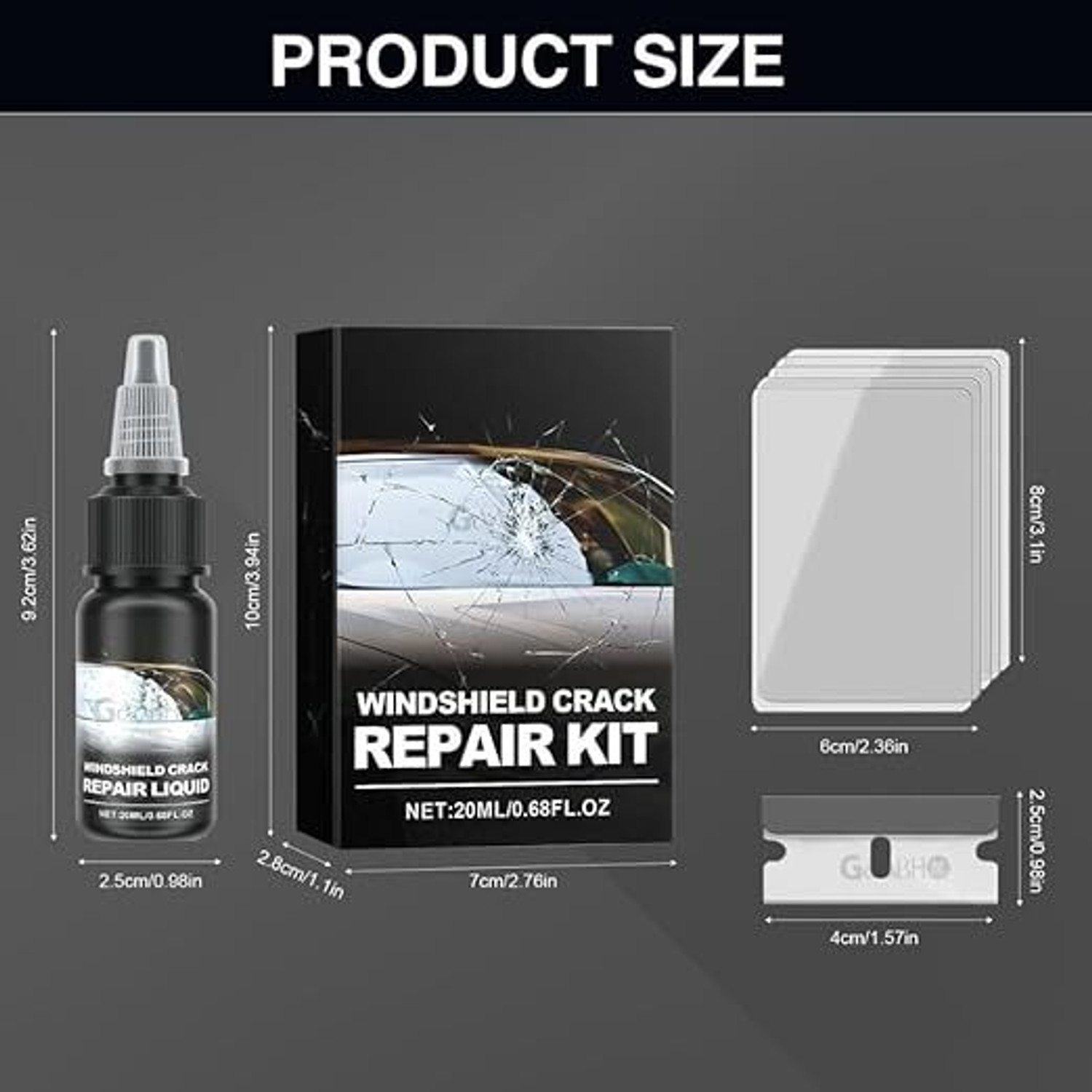 Vt Enterprise Car Glass Chip &Amp; Crack Repair Kit – Diy At Home Windshield Repair Kit 1