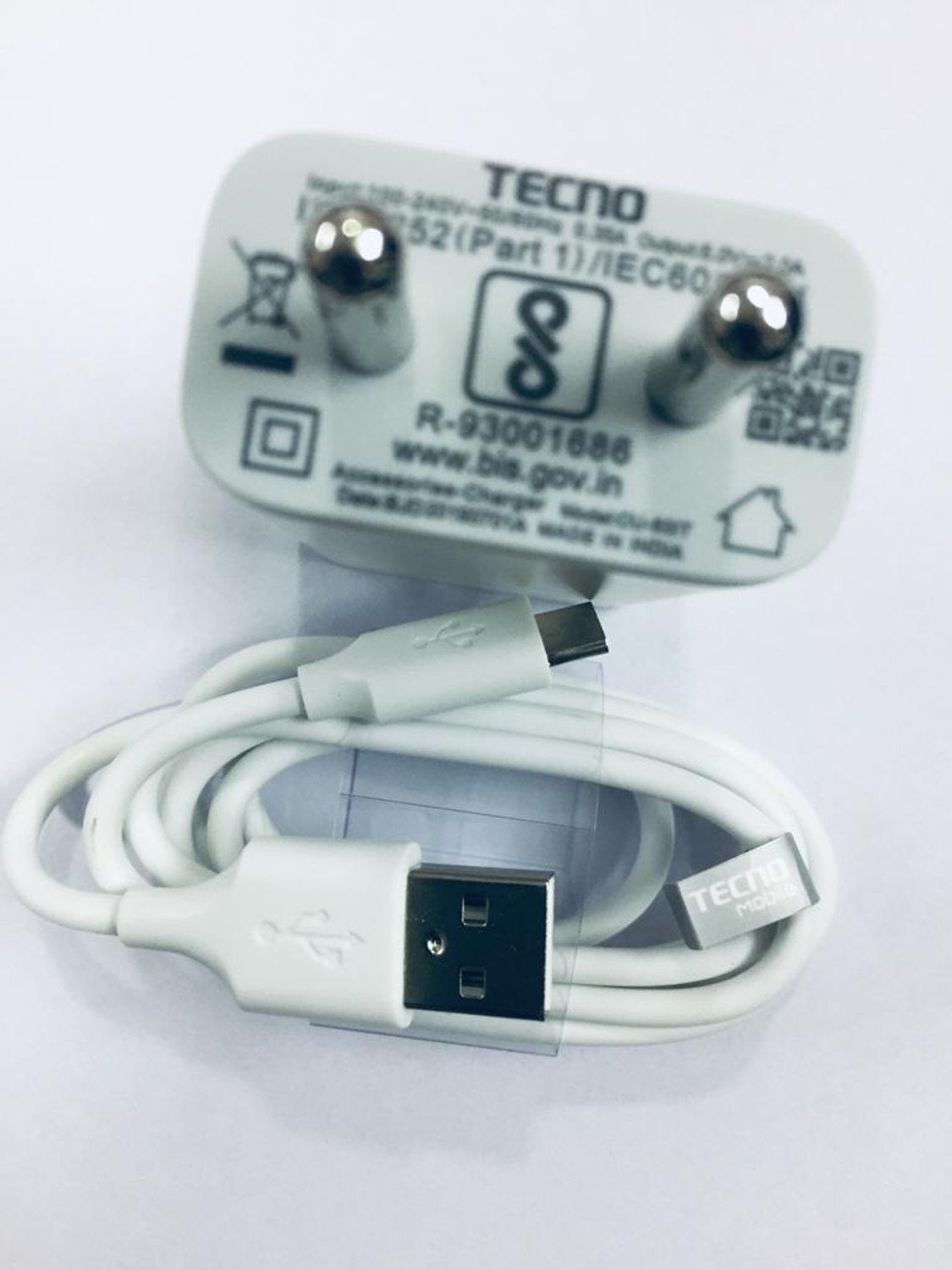 Tecno 10 W 2 A Wall Charger For Mobile With Detachable Cable 23