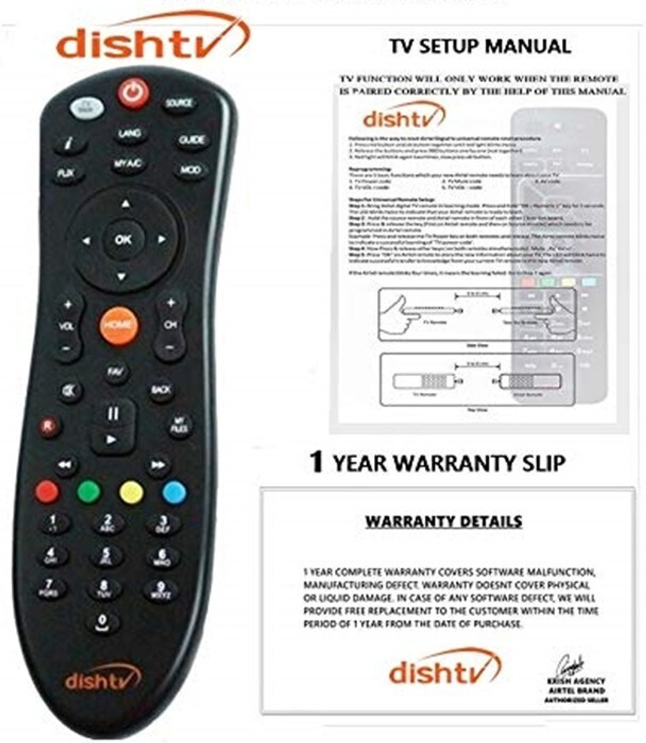 Dish Tv Dish-001 Dish Tv Remote Controller 1