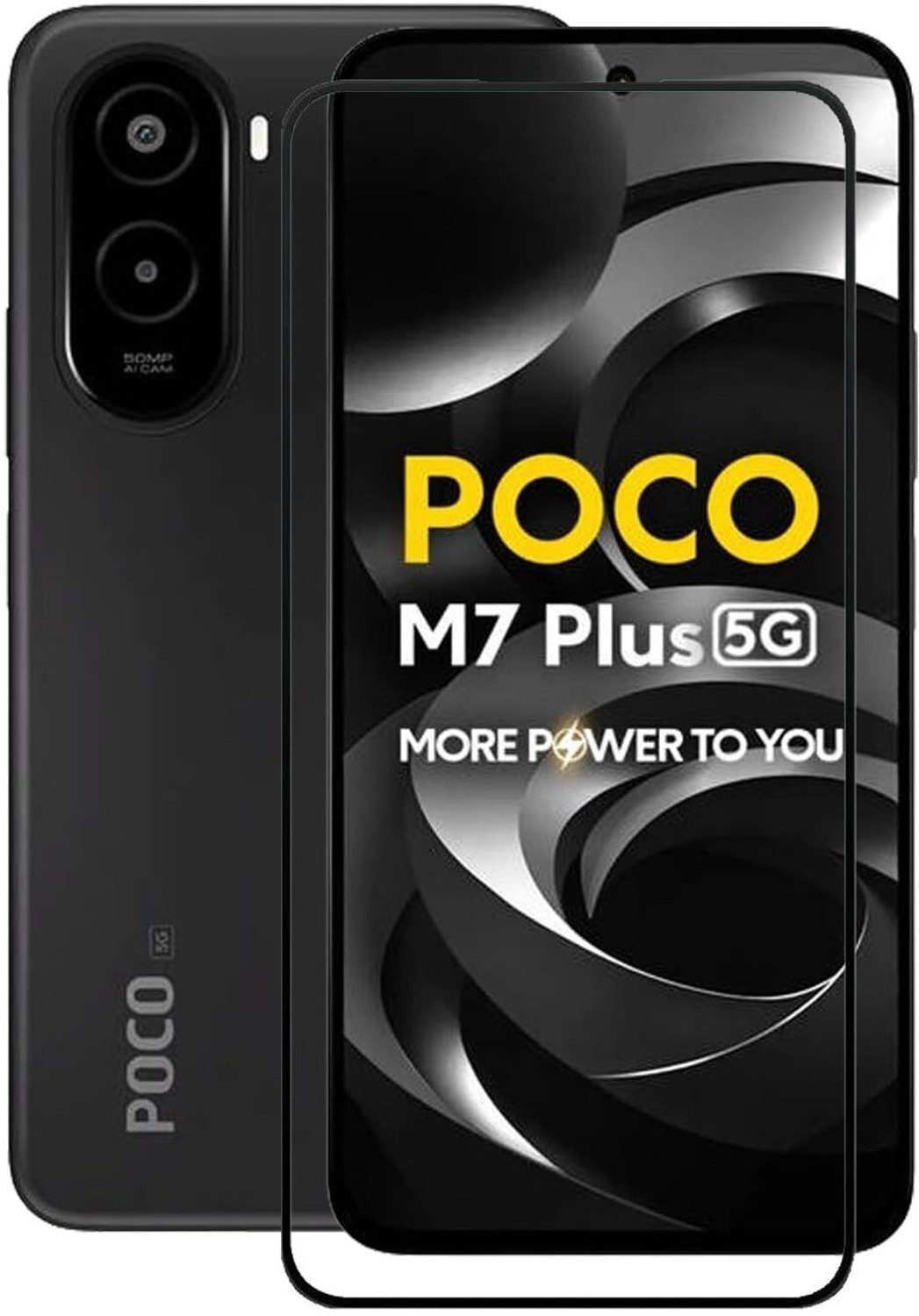 Eitansha Creation Edge To Edge Tempered Glass For Poco M7 Plus 5G, Poco M7 Plus, Redmi 15 5G, Redmi 15 3