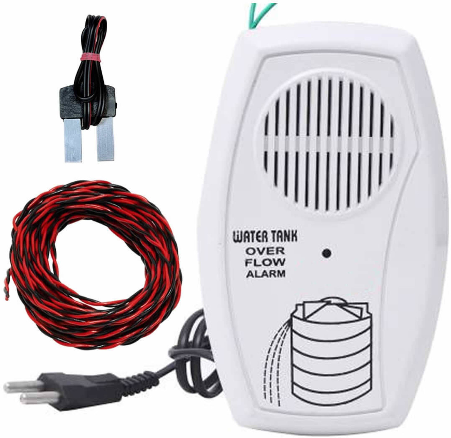 Craftqua Electric Water Tank Overflow Alarm With High Quality Overflow Voice Sound &Amp; 15Mtr Connecting Wired Wired Sensor Security System 1