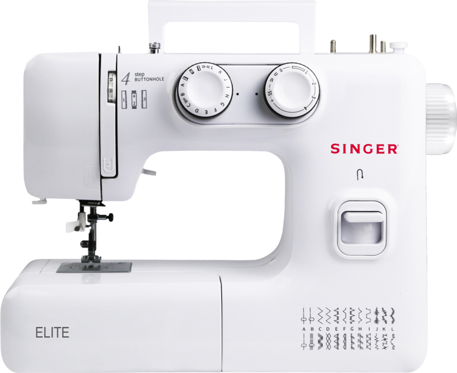 Singer New Elite Bldc Electric Sewing Machine 23 Built-In Stitches 800 Spm 2 Year Warranty White 3