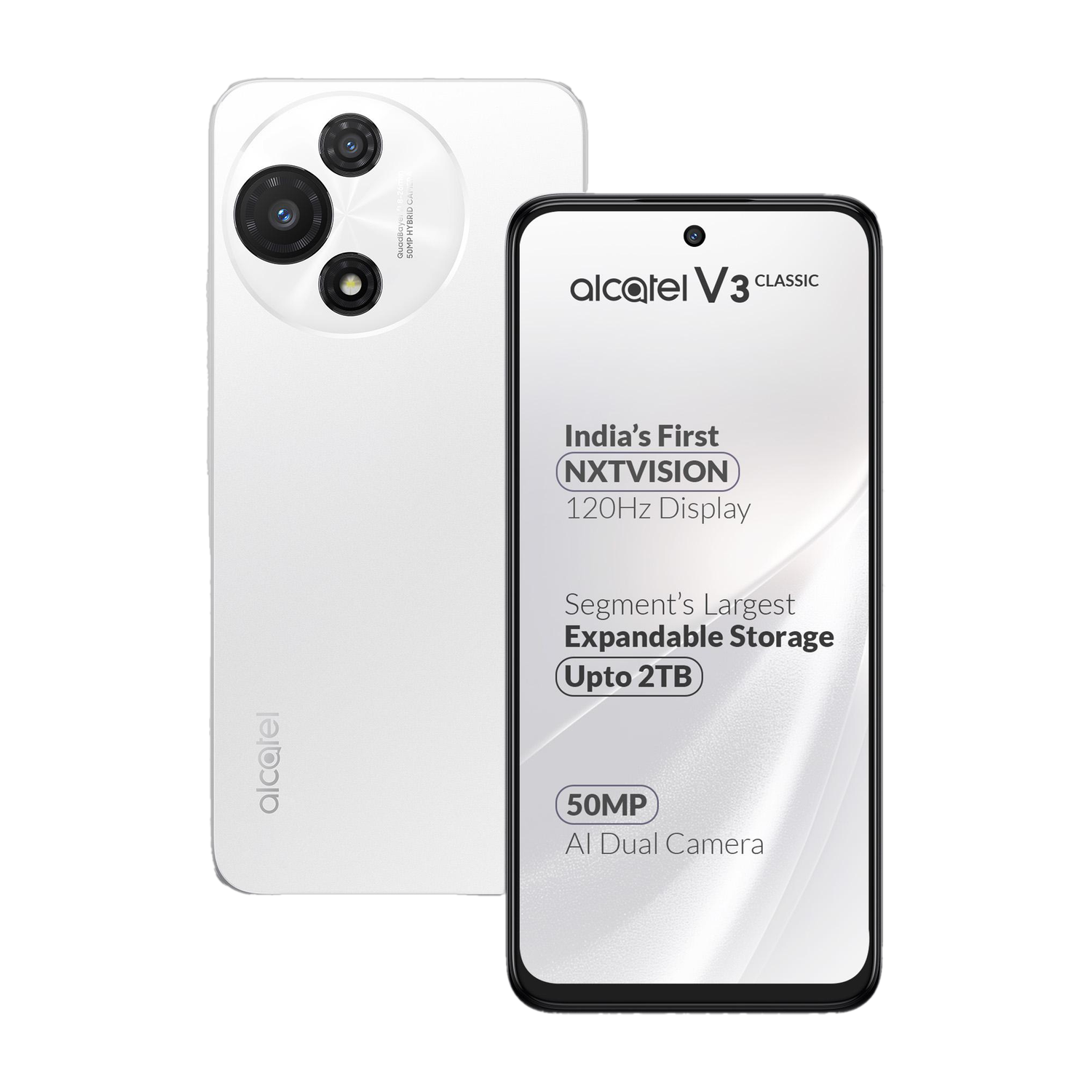 Alcatel V3 Classic 5G (Halo White, 128 Gb) 1