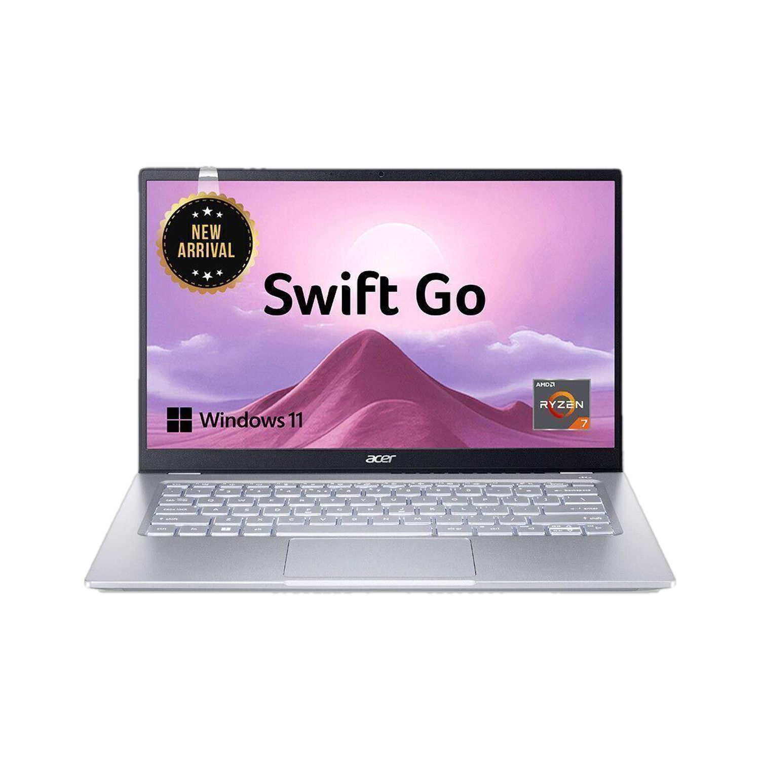 Acer Swift Go 14Office 2024 + M365 Basic Amd Ryzen 7 Octa Core 7730U - (16 Gb/512 Gb Ssd/Windows 11 Home) Sfg14-41 Thin And Light Laptop 1