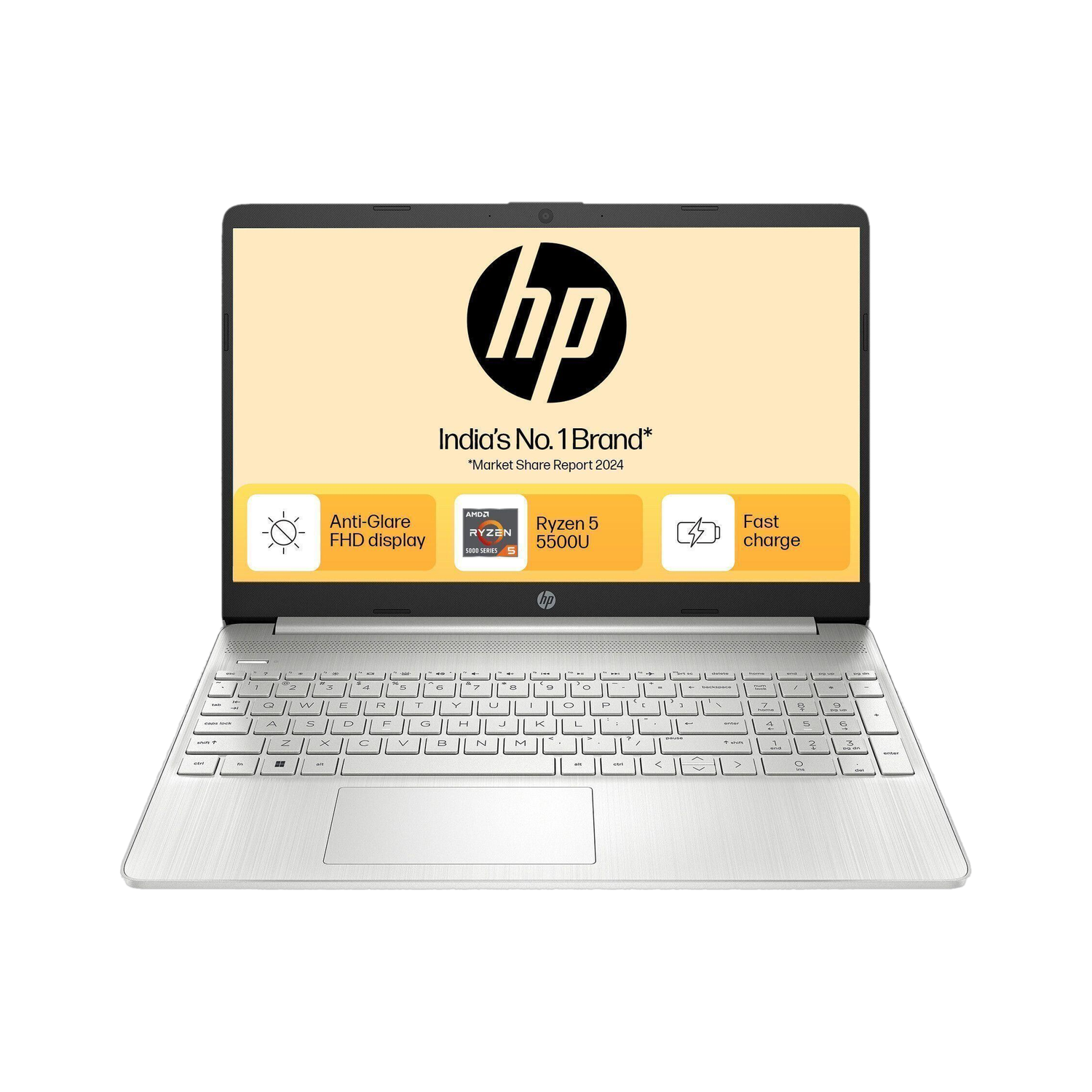 Hp 15S Amd Ryzen 5 Hexa Core 5500U - (8 Gb/512 Gb Ssd/Windows 11 Home) 15S- Eq2144Au Thin And Light Laptop 1