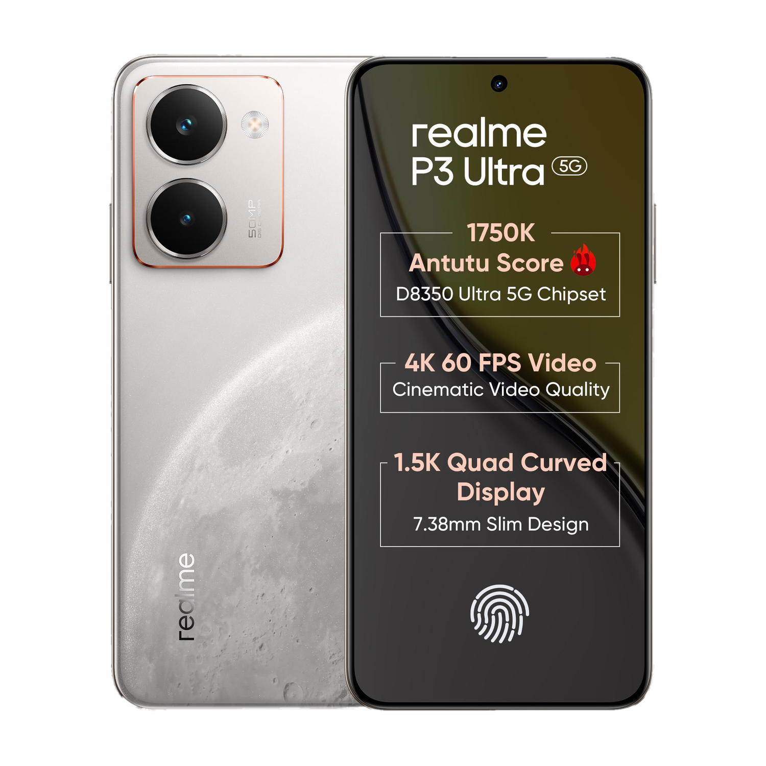 Realme P3 Ultra 5G (Glowing Lunar White, 256 Gb) 1