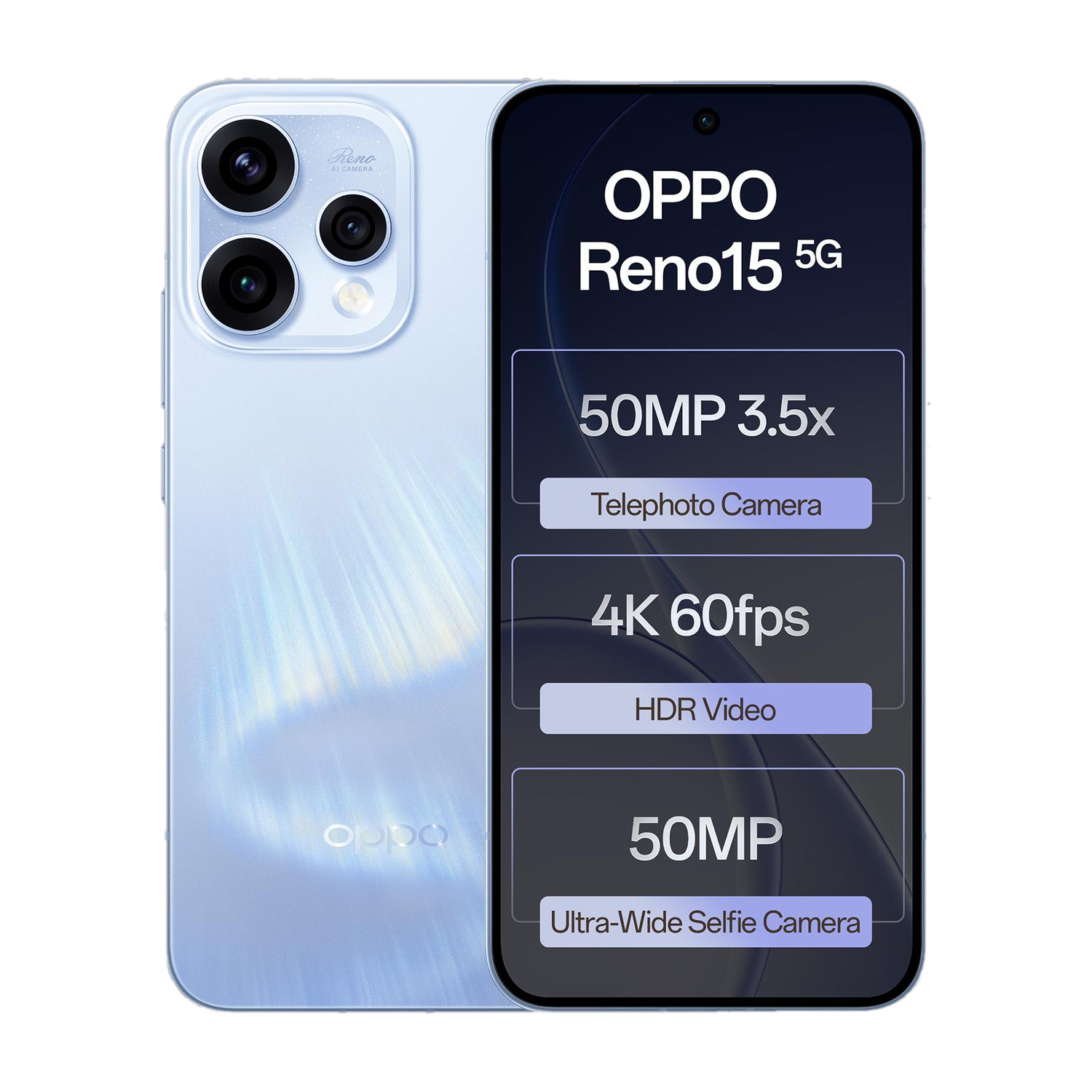 Oppo Reno15 5G (Aurora Blue, 256 Gb) 1
