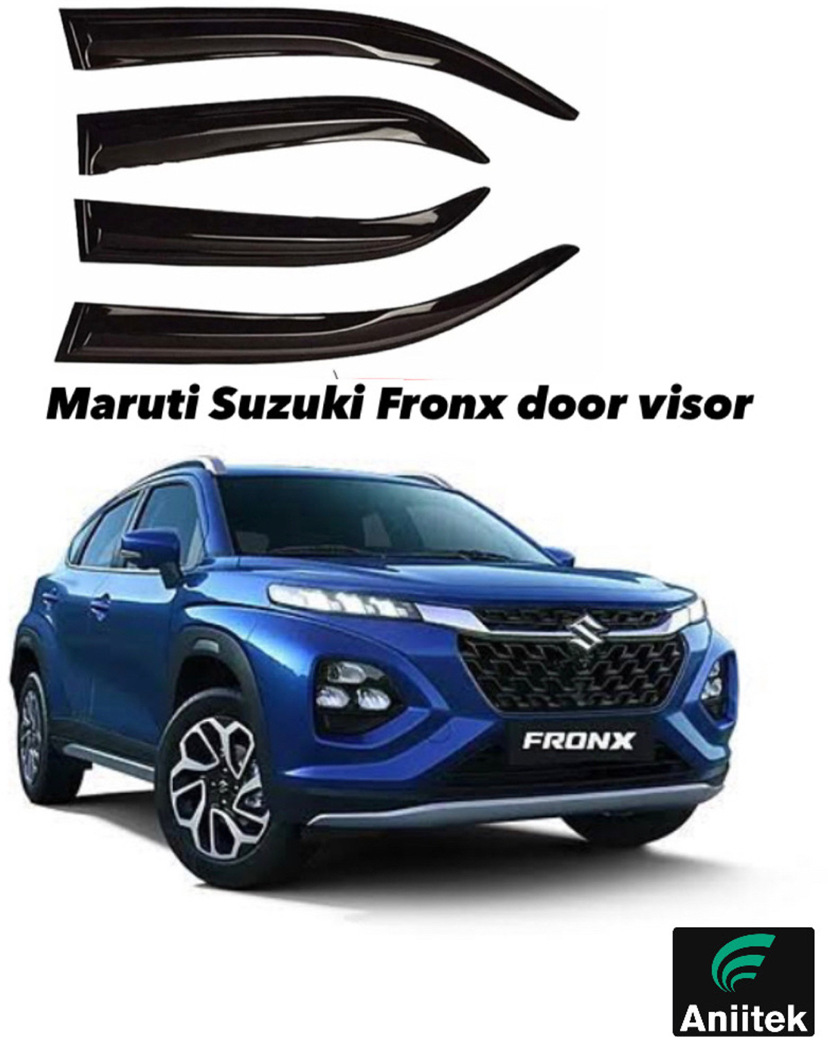 Aniitek For Non-Convertibles Rear, Front Wind Deflector 1