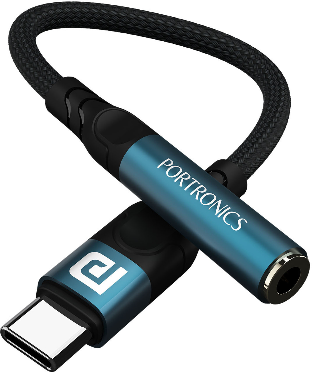 Portronics Black Ikonnect C Pro Type C To 3.5 Mm Audio Jack Connector Phone Converter 61