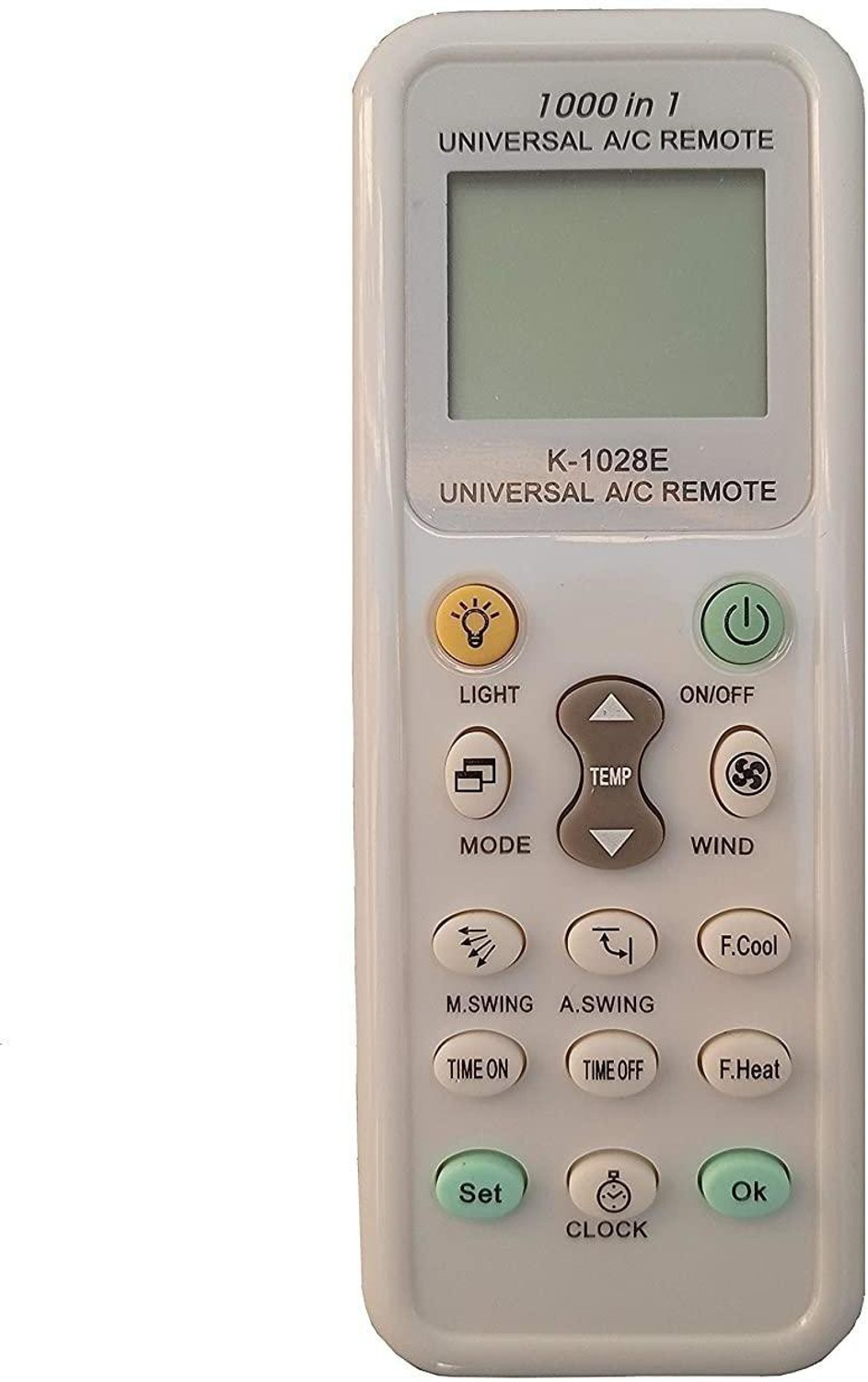 Lipiworld K-1028E Universal Air Conditioner Ac Remote Control Haier, Hitachi, Panasonic, Lg, Sharp, Gree, Midea Remote Controller 7