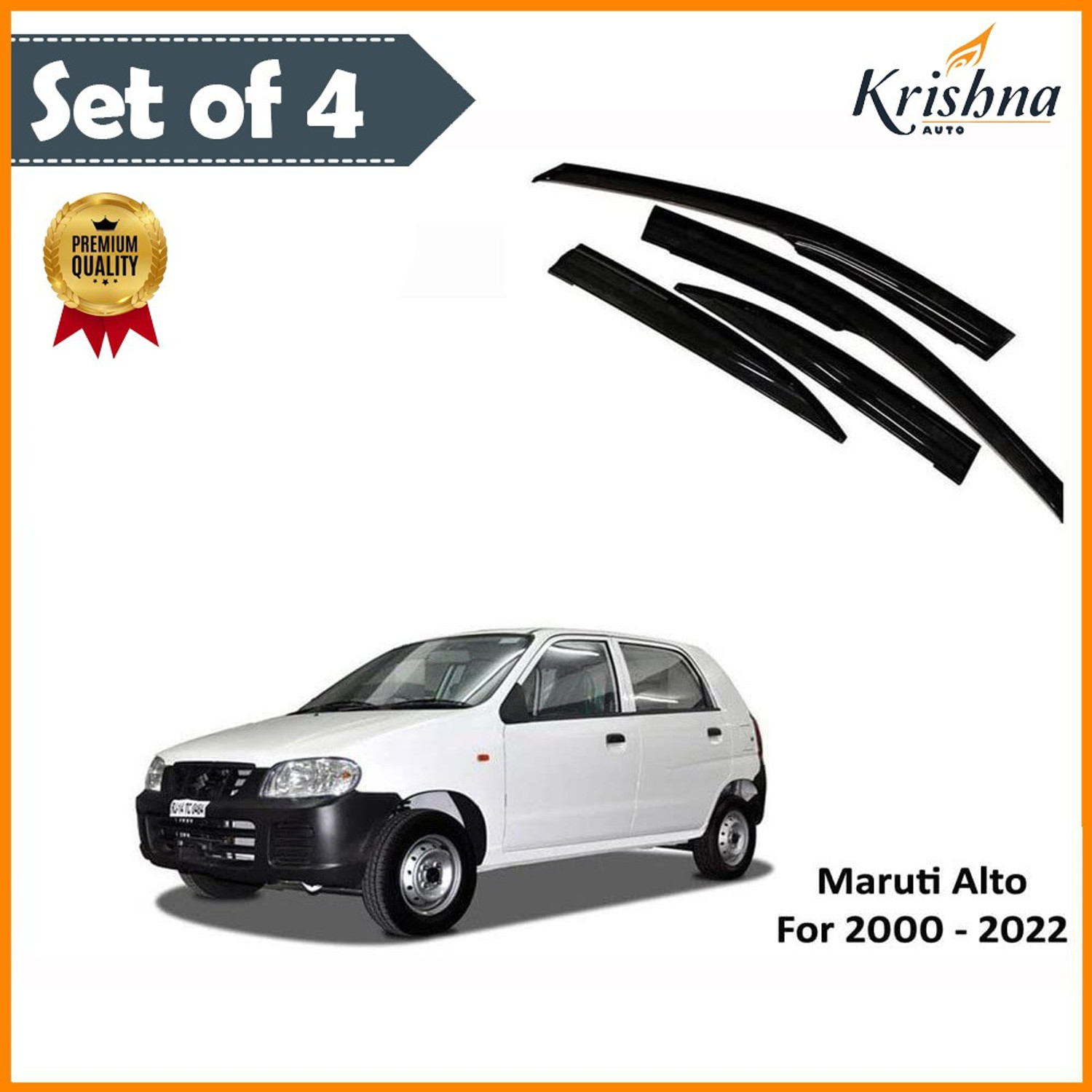 Krishna Auto For Non-Convertibles Front, Rear Wind Deflector 1
