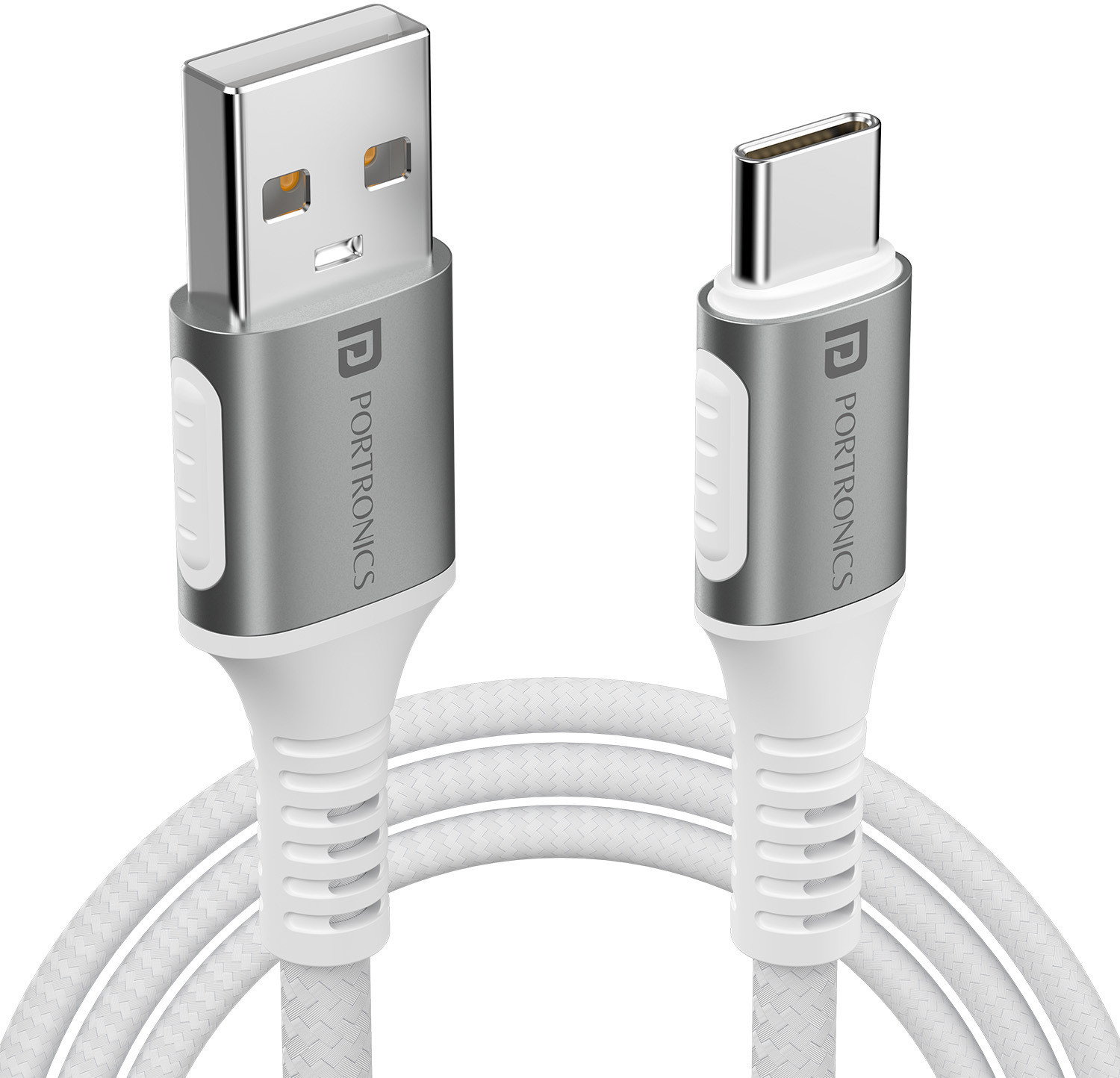 Portronics Usb Type C Cable 3 A 1.5 M Konnect Y 3A 1.5M Usb To Type C Cable For Type C Devices,4.5Mm Braided 1