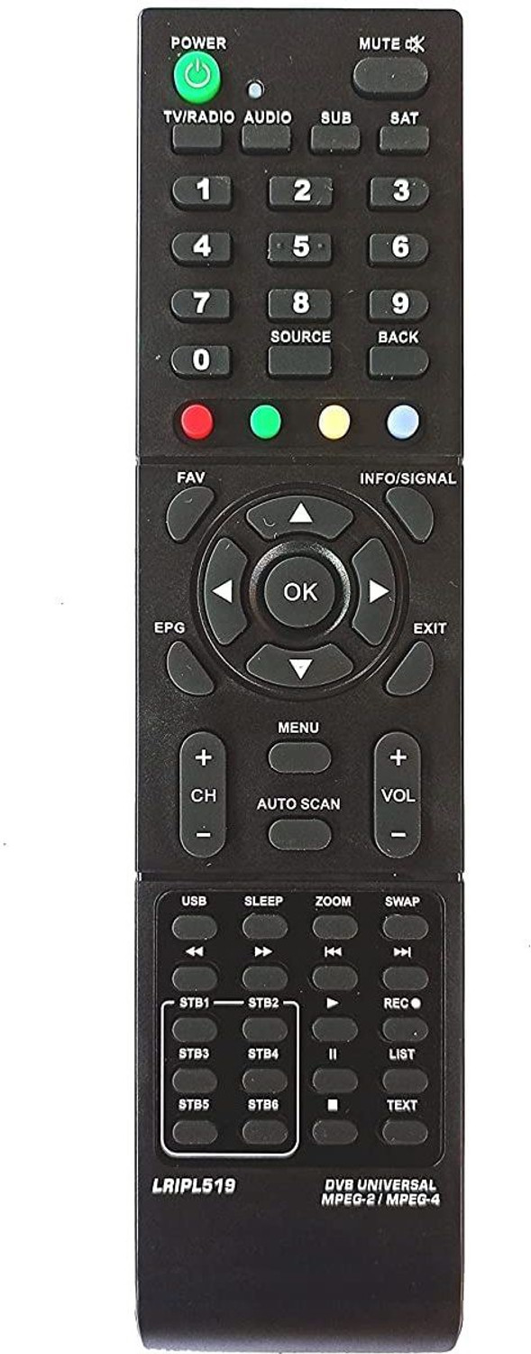 Tve L519 Universal All In One Set Top Box Remote Control (Pairing Manual Will Be Back Side Remote Control) Work With Almost All Set Top Box Remote Controller 1