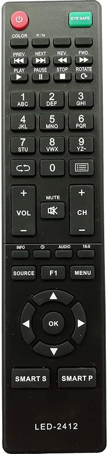 Emrse Led-2412 Tv Remote Compatible For Led Lcd Smart Tv Remote Control Intex Remote Controller 45