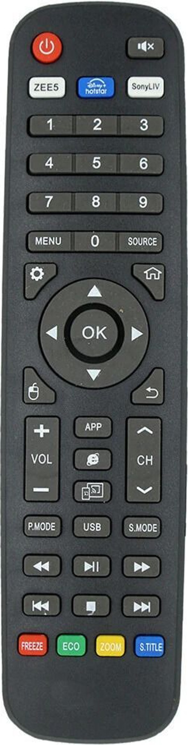 Resorb Led 581 Tv Remote Original Suitable For Smart Tv Remote For Hyundai, Sansui And Westin Lcd Led Tv Remote Controller 25