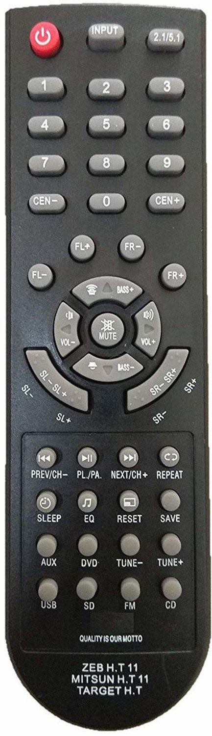 Mase Universal Compatible Zebronics Target And Many More Chinese Home Theater Tt-05 Ht Zebronics, Target, Mitsun Remote Controller 13