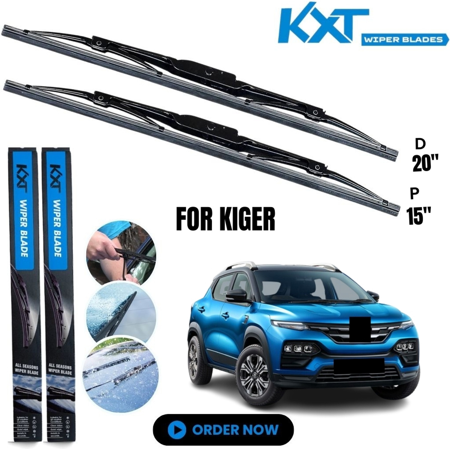 Kxt Flat With Frame Wiper Blade Windshield Wiper 1