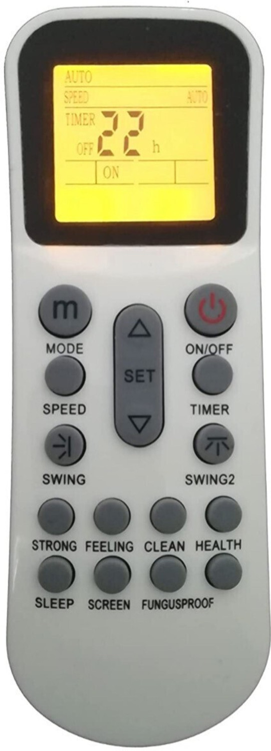 Miracles In Hand Mih125 Ac Remote Compatible With (With Backlight Display Light) Lloyd Remote Controller 1