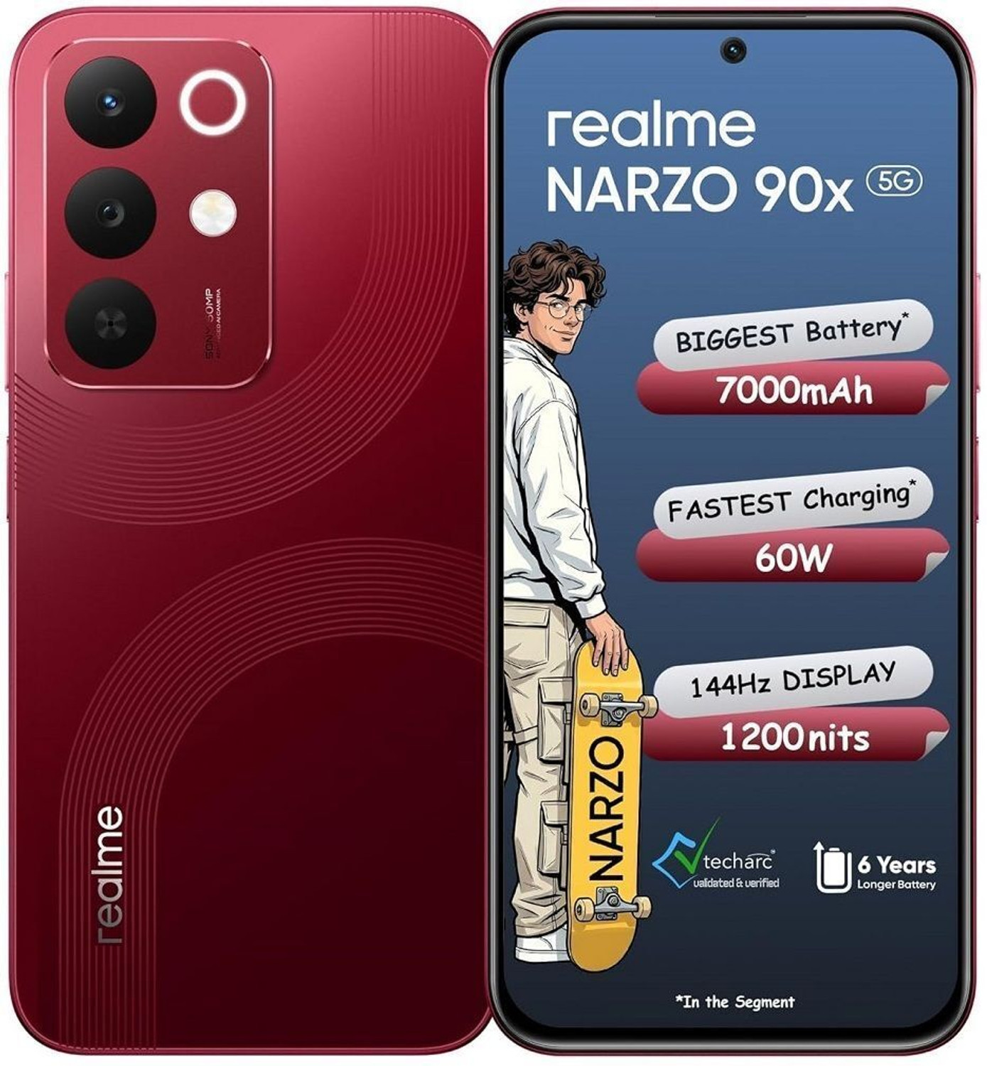 Realme Narzo 90X 5G (Maroon Red, 128 Gb) 1