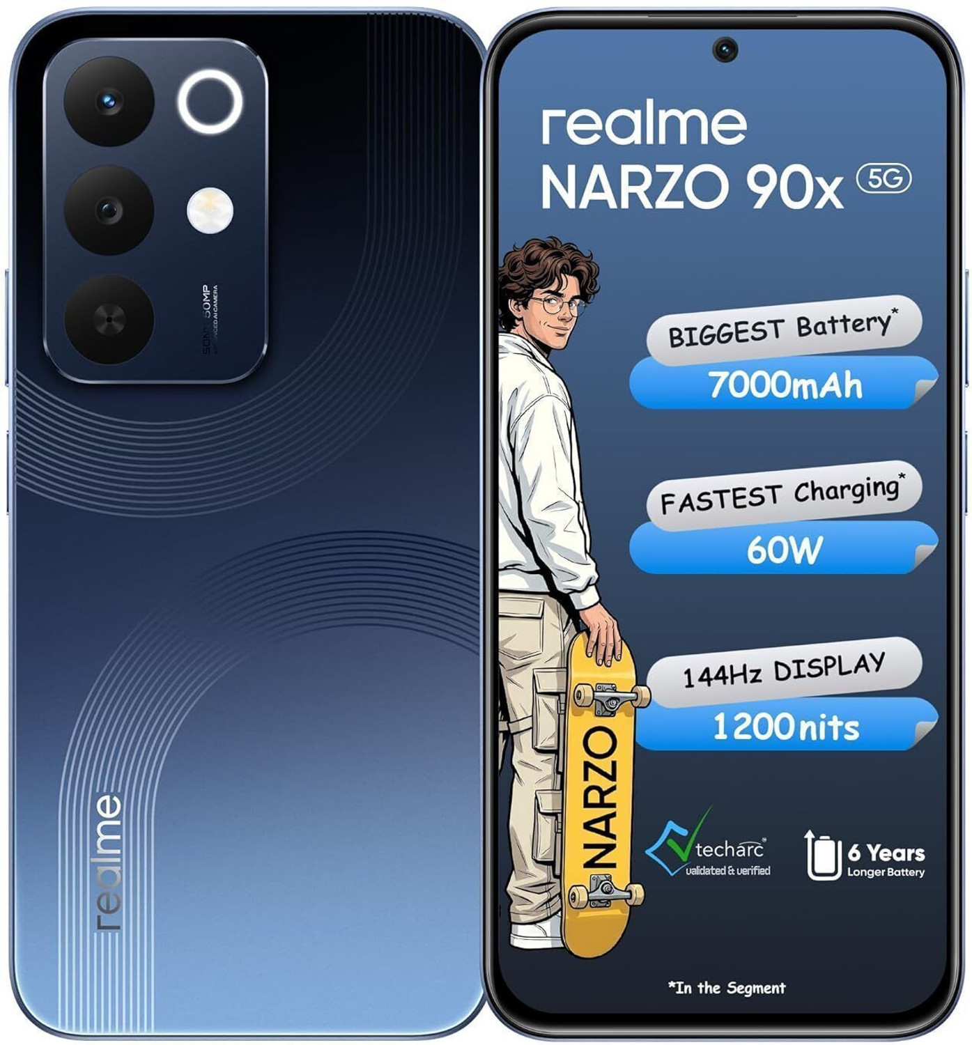 Realme Narzo 90X 5G (Marine Blue, 128 Gb) 5