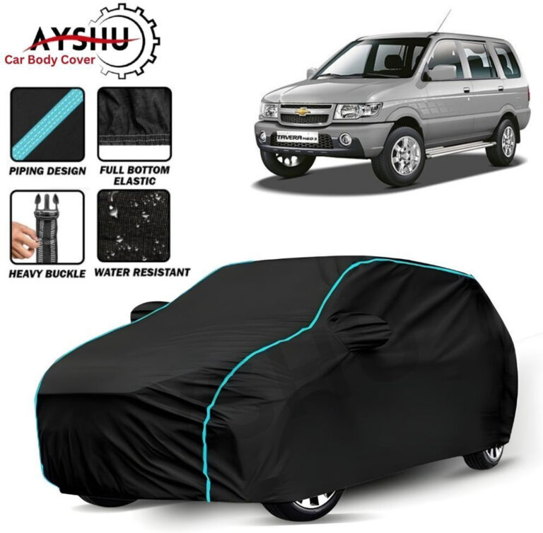 Ayshu Car Cover For Chevrolet Tavera, Tavera 2.5 L, Tavera 7 Str, Tavera 8 Seater, Tavera Neo 3 10 Seats Bsiii, Tavera Bs Iv Rhino (With Mirror Pockets) 3