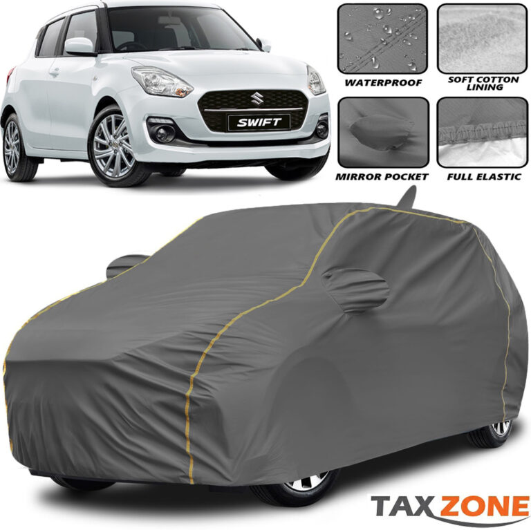 Taxzone Car Cover For Maruti, Maruti Suzuki Swift, Swift Hybrid, Swift Ldi, Swift Lxi, Swift Vdi, Swift Vxi (With Mirror Pockets) 3
