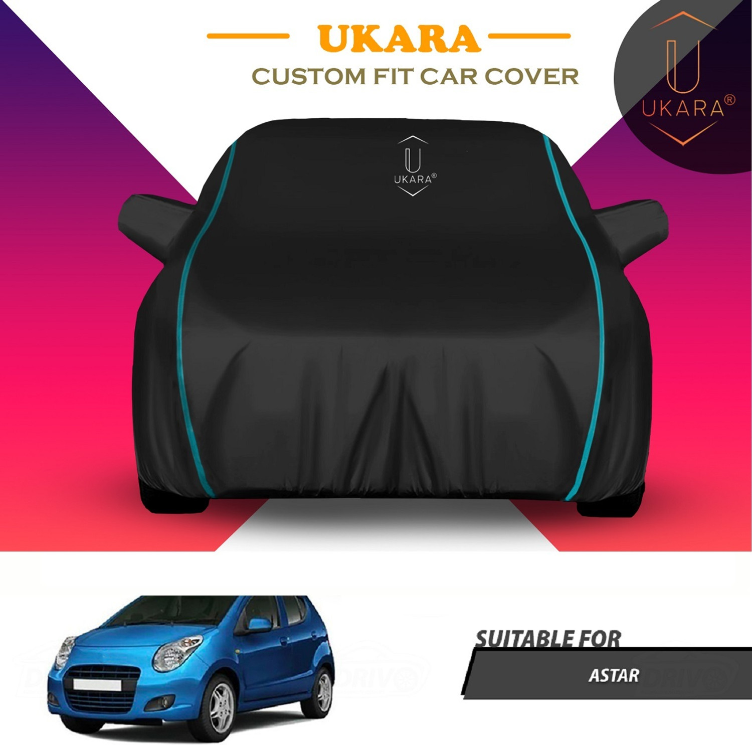 Ukara Car Cover For Maruti A-Star (With Mirror Pockets) 1