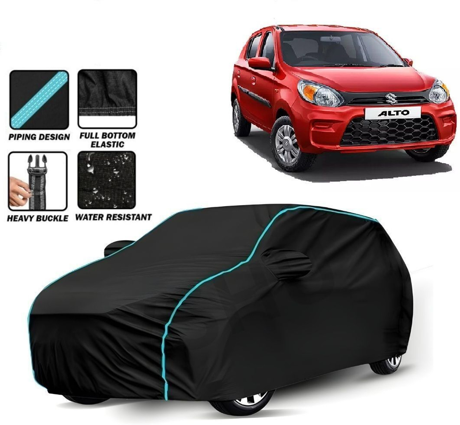Actimo Car Cover For Maruti Suzuki Alto 800, Alto 800 Cng Lx, Alto 800 Cng Lxi Optional, Alto 800 Lx, Alto 800 Lxi Opt S-Cng, Alto, Alto 800 Vxi Petrol, Alto K10 Lx Petrol (With Mirror Pockets) 1