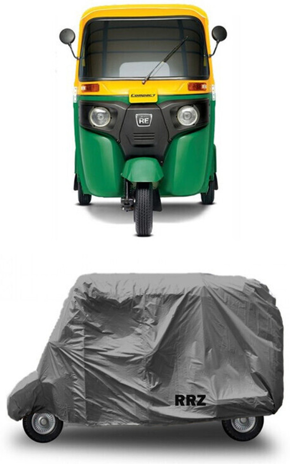 Rrz Car Cover For Universal For Autorickshaw Universal For Autorickshaw (Without Mirror Pockets) 31