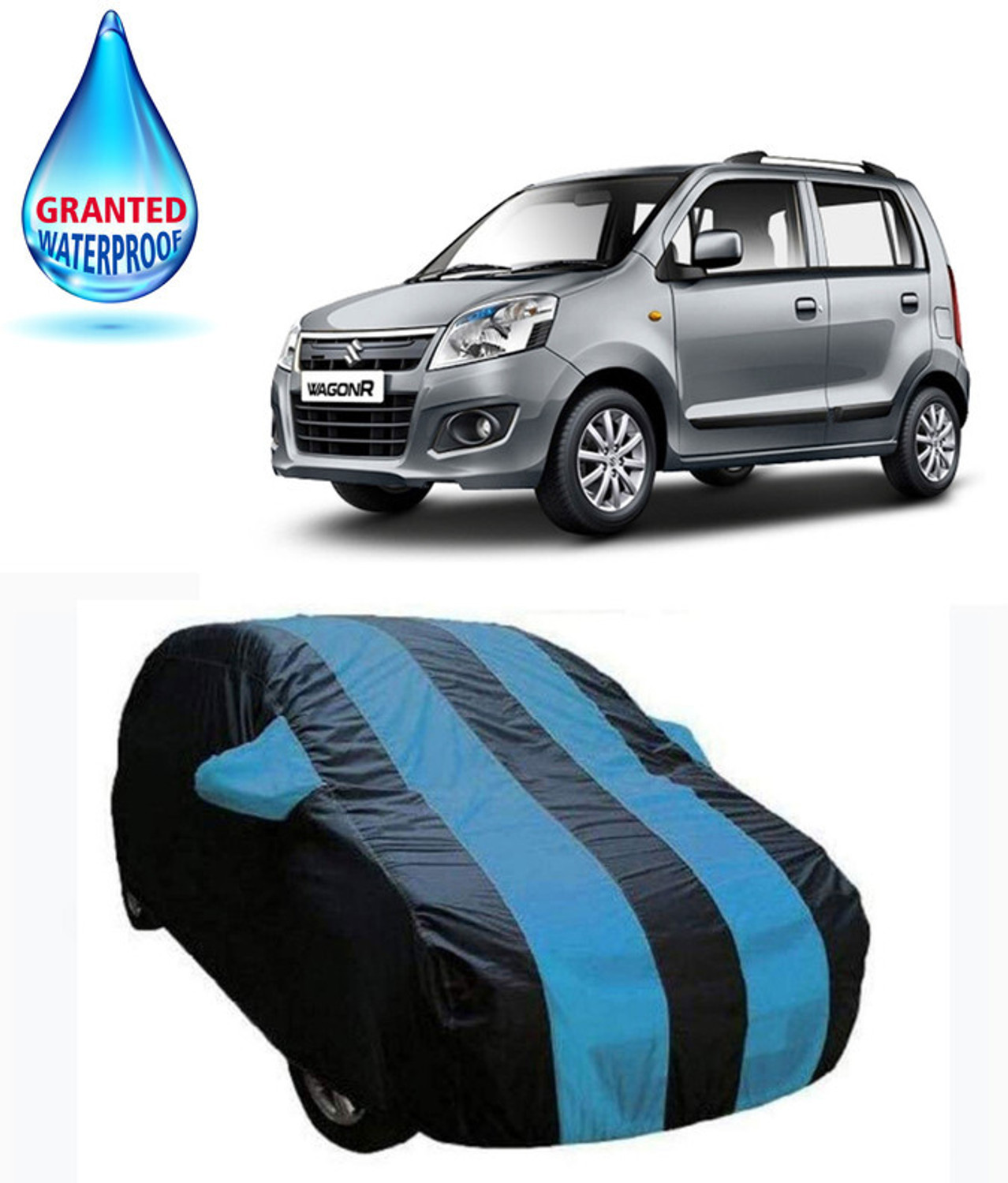 Rrz Car Cover For Maruti Suzuki Wagon R Lxi (With Mirror Pockets) 11