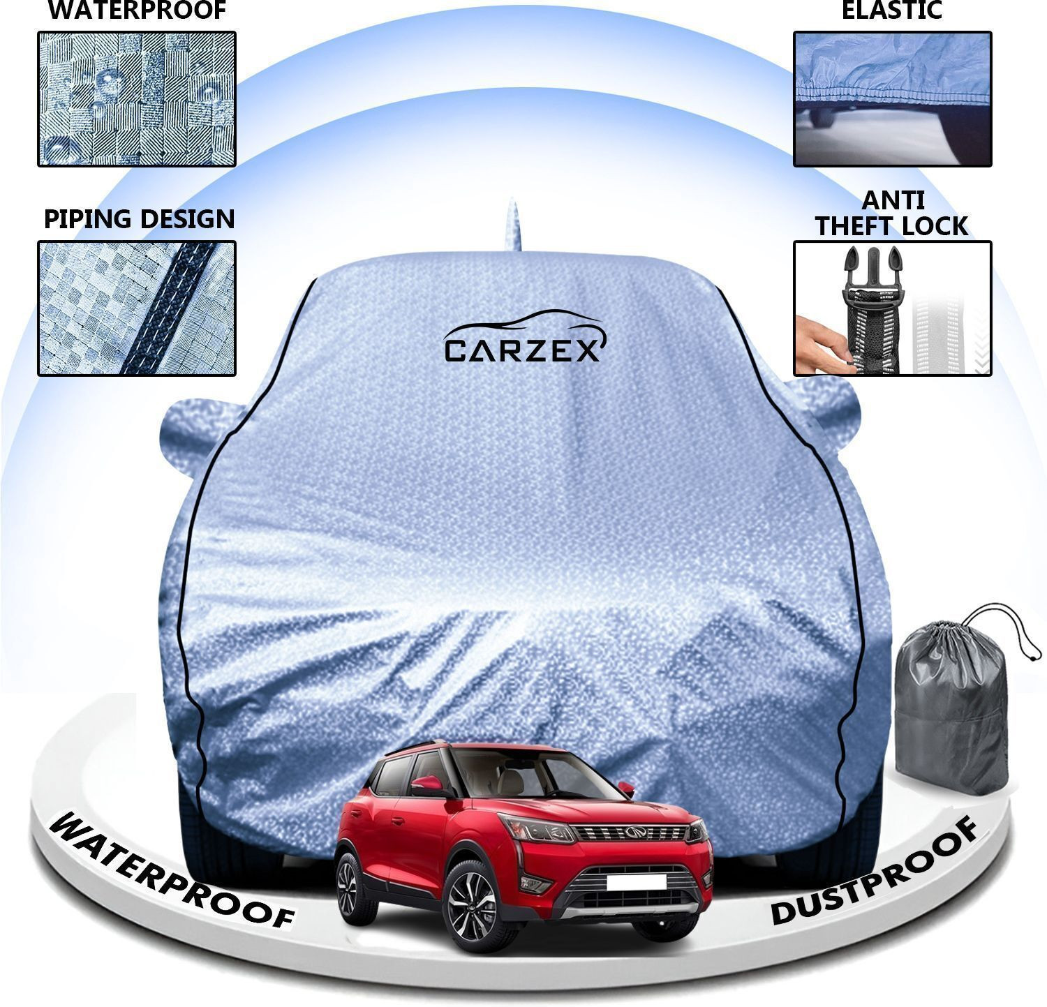 Carzex Car Cover For Mahindra Xuv 300 (With Mirror Pockets) 1
