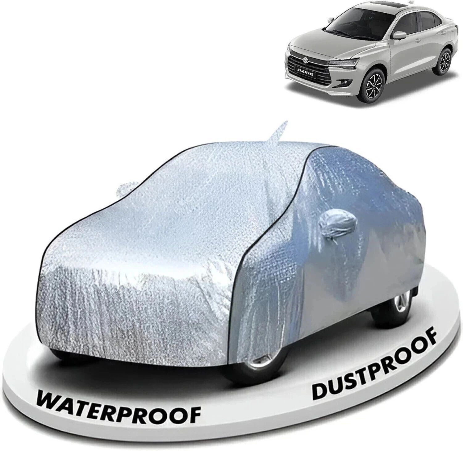 Carzex Car Cover For Maruti Suzuki Swift Dzire (With Mirror Pockets) 1