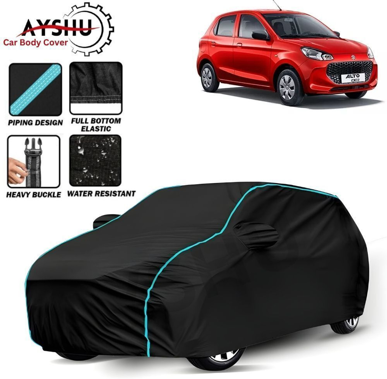 Actimo Car Cover For Maruti Suzuki Alto, Alto K10, Alto 800, Alto 800 Cng Lx, Alto K10 Lx, Alto K10 Lxi Cng, Alto 800 Vxi Plus Petrol (With Mirror Pockets) 1