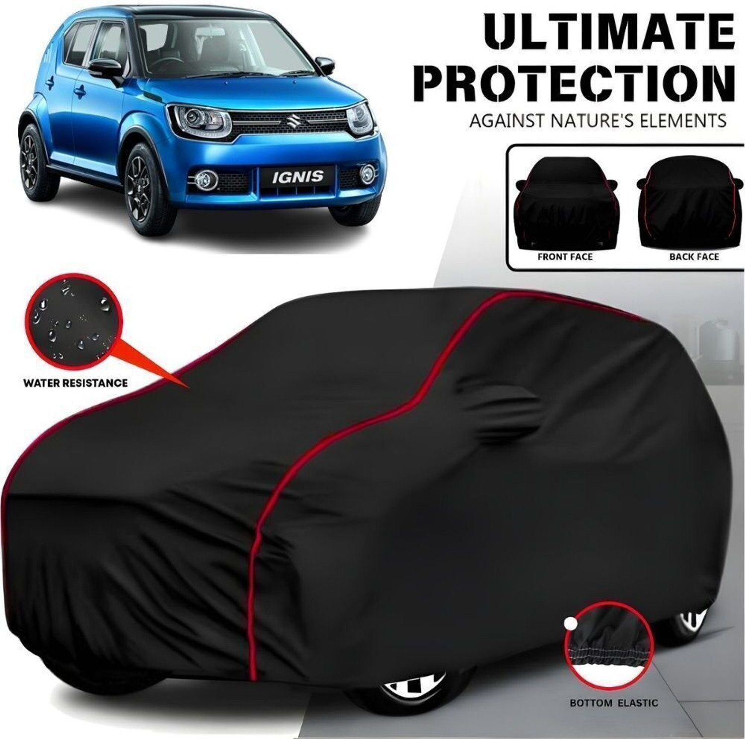Actimo Car Cover For Maruti Suzuki Ignis, Ignis 1.2 Sigma, Universal For Car (With Mirror Pockets) 1